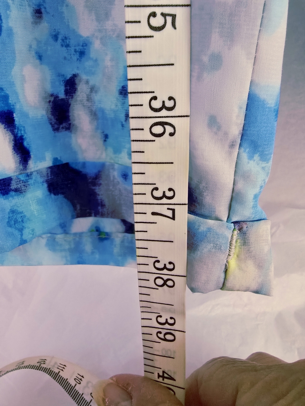 Liz Claiborne Abstract Watercolor Pull-On Pockets Pants - Size M - Picture 4 of 14
